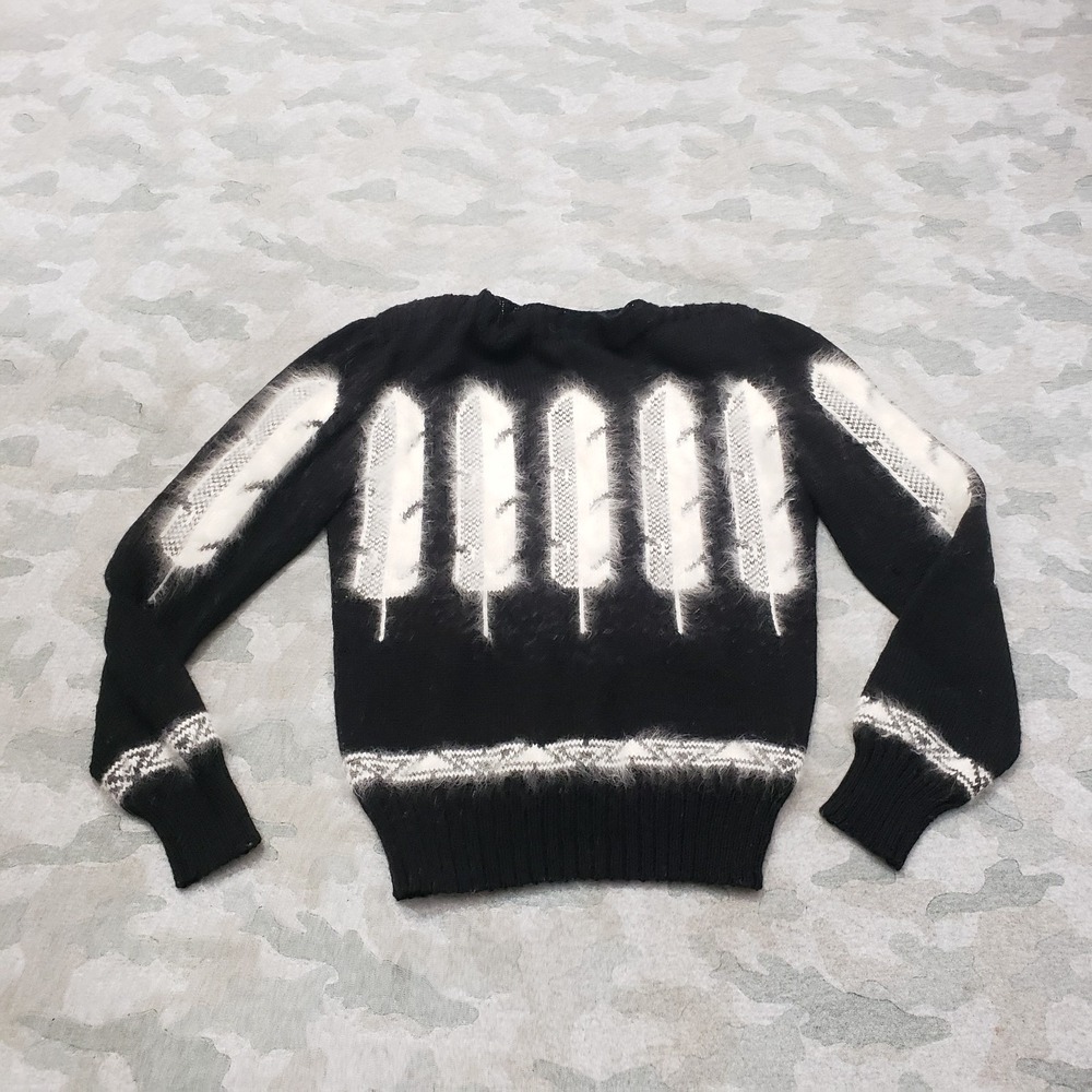 VTG Smith St. John Sweater Womens Small Black Pullover Long Sleeve Aspen Wool